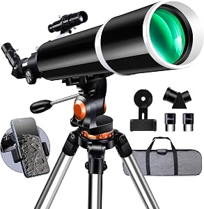 Telescope,Galaeyes 90mm Aperture 600mm FL, Telescope for Adults High Powered,Metal AZ &amp